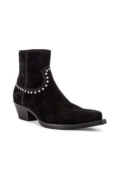 SAINT LAURENT LUKAS 40 STUDS ZIP BOOTS,SLAU-MZ87