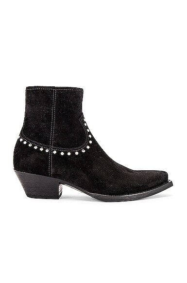 SAINT LAURENT LUKAS 40 STUDS ZIP BOOTS,SLAU-MZ87