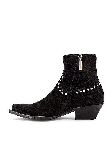 SAINT LAURENT LUKAS 40 STUDS ZIP BOOTS,SLAU-MZ87