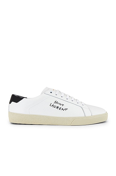 Shop Saint Laurent Sl06 Signa Low Top Sneaker In Optic White