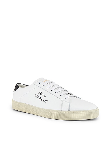 Shop Saint Laurent Sl06 Signa Low Top Sneaker In Optic White