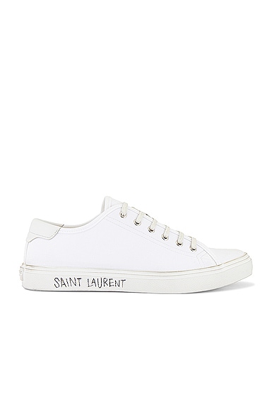 Saint Laurent Malibu Low Top Sneaker in White
