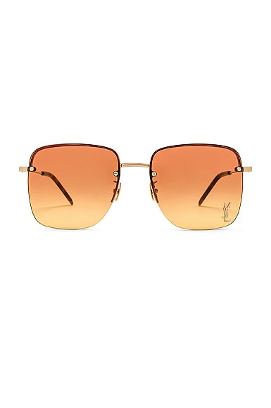 Half Rim Squared Feminine Sunglasses