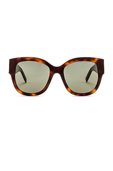 Saint Laurent Monogram Oversize Sunglasses in Brown