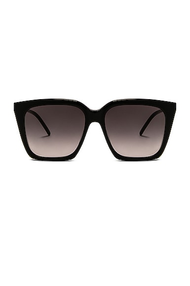 Saint Laurent Large Square Sunglasses in Black