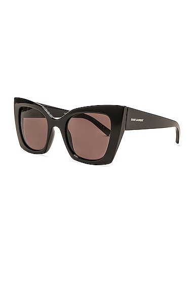 Shop Saint Laurent Sl552 Sunglasses In Black