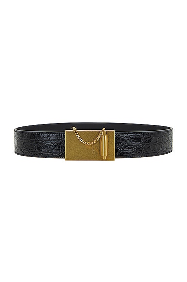 ベルト Saint Laurent Reversible Leather Belt Saint Laurent Ceinture Reversible Belt in Vegetal Brown