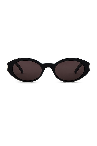 Saint Laurent Oval Sunglasses in Black