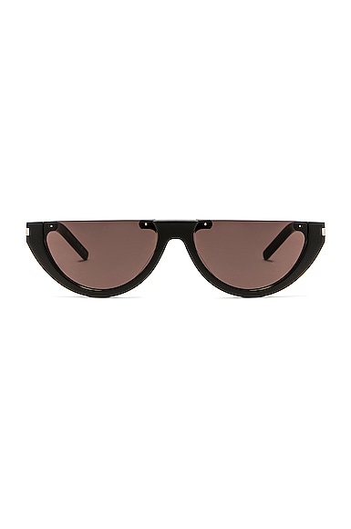 Saint Laurent Oval Sunglasses In Black