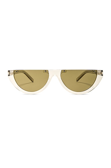 Saint Laurent Oval Sunglasses In Grey