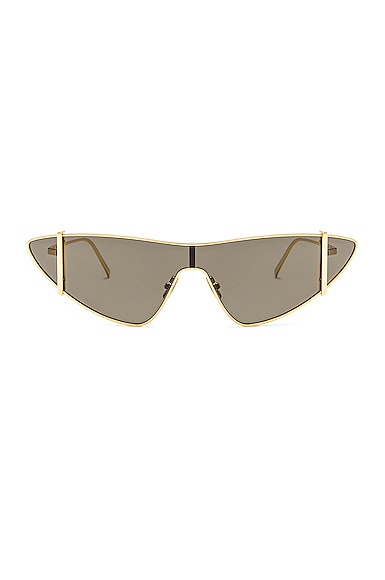 Saint Laurent Cat Eye Sunglasses In Gold