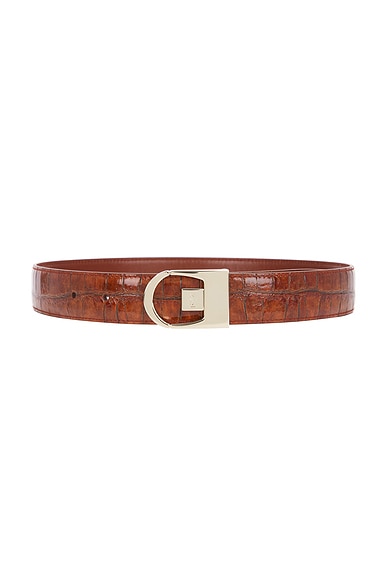 Ceinture Reversible Belt in Vegetal Brown & Dark Wet Clay