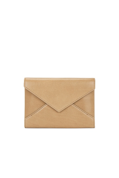 Saint Laurent Passport Case in Natural Tan