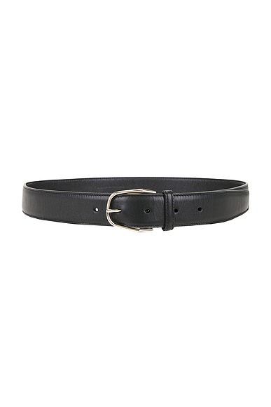 Saint Laurent Cuir Cristal Belt in Nero