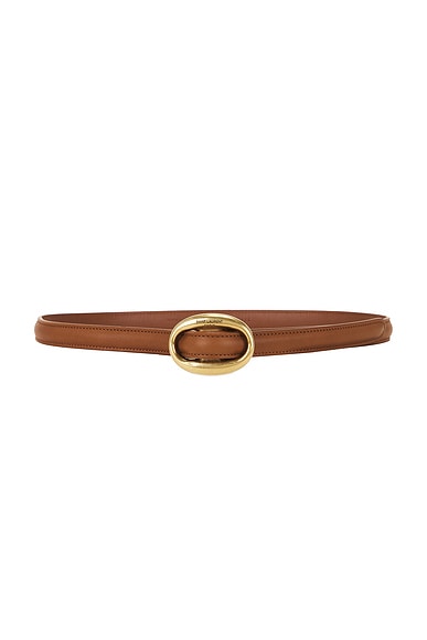 Oval Buckle Thin Belt