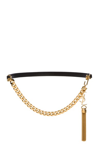 Ysl chain best sale belt with tassel