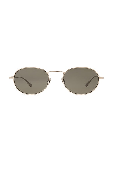 Saint Laurent Round Sunglasses in Silver & Grey