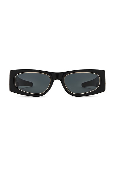 Saint Laurent Rectangular Sunglasses in Black