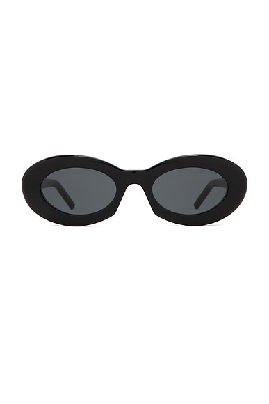 Saint Laurent Oval Sunglasses in Black