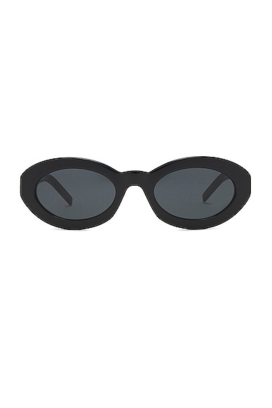 Saint Laurent Oval Sunglasses in Black