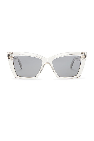 Saint Laurent SL 657  Sunglasses in Beige & Silver