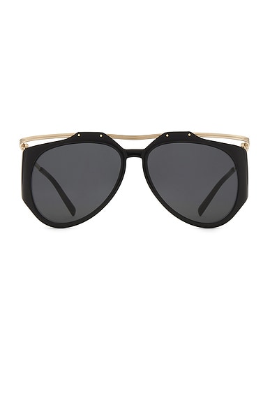 Saint Laurent SL M137 Amelia Sunglasses in Black & Gold