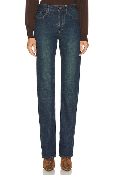 Saint Laurent Nico Straight Leg in Heritage Indigo