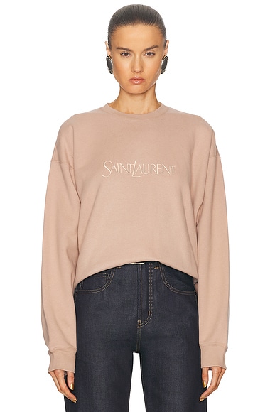 Givenchy LOVE Embroidered Sweatshirt in Pale Pink FWRD