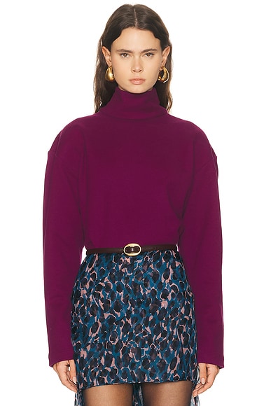 Saint Laurent Turtleneck Sweatshirt in Violet