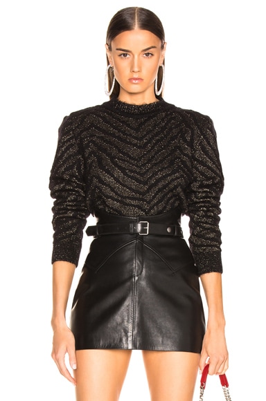 Zebra Print Lurex Mohair Sweater