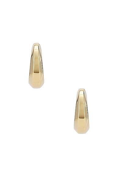 Saint Laurent Thick Hoop Earrings In Gold