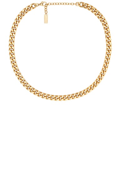 Saint Laurent Court Necklace in Or Laiton