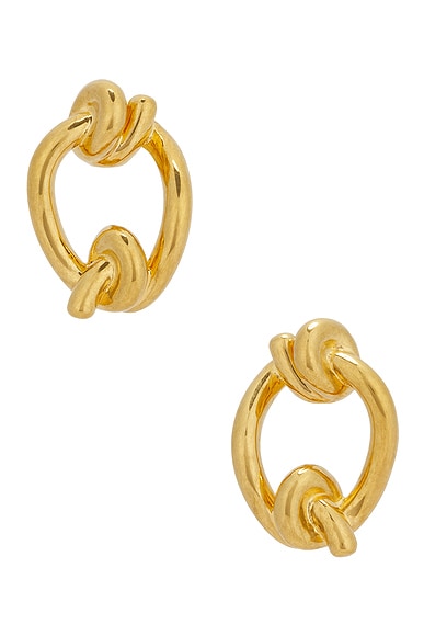 Saint Laurent Hoop Earrings in Or Laiton