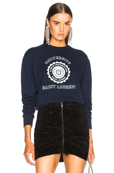 Saint laurent universite sweatshirt hot sale