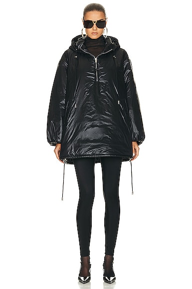 Shop Saint Laurent Half Zip Jacket In Noir