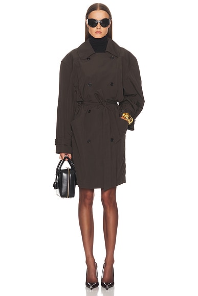 Saint Laurent Trench Coat in Marron