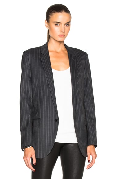 Oversize Pinstripe Blazer