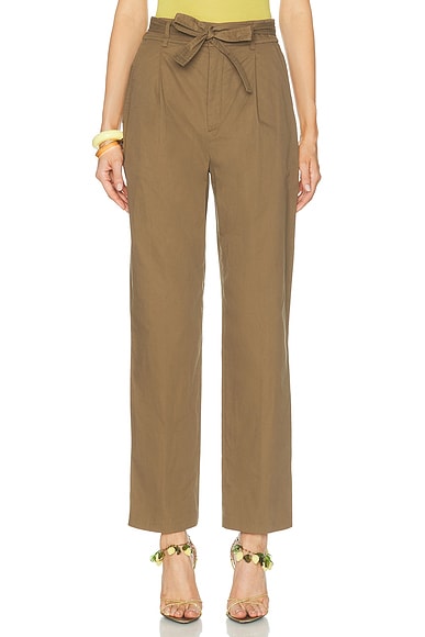 Saint Laurent Twill Pant in Taupe