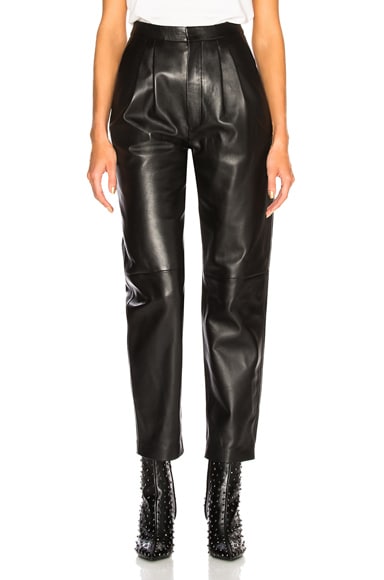 Tapered Leather Pants