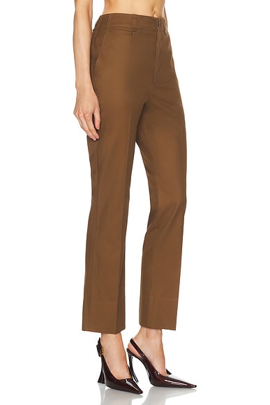 Shop Saint Laurent Bootcut Pant In Ecorce