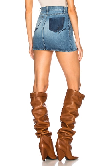 Classic Loulou Denim Mini Skirt