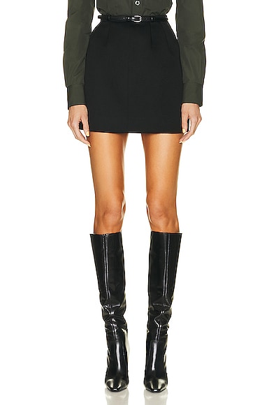 Saint Laurent Mini Skirt in Noir | FWRD