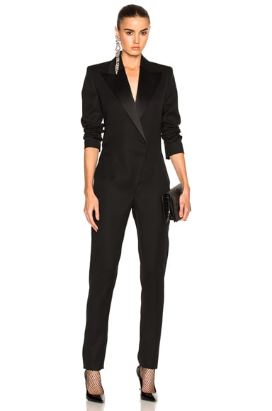 Satin Lapel Jumpsuit