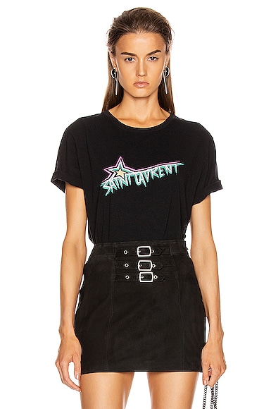 Women S Sale Saint Laurent Graphic Tops Graphic Resort 2019 Collection At Fwrd