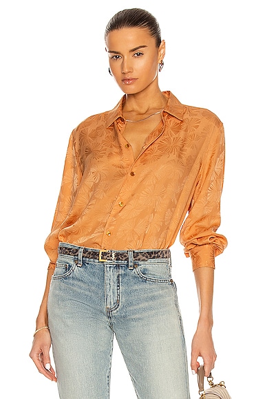 Saint Laurent 衬衫 In Orange