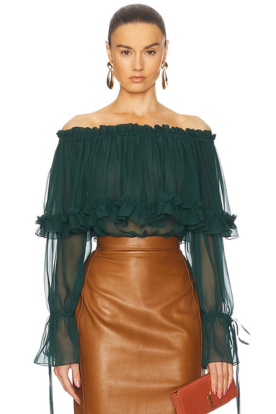 Sheer Off The Shoulder Blouse