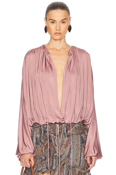 Isabel Marant Chandra Top in Pink | FWRD