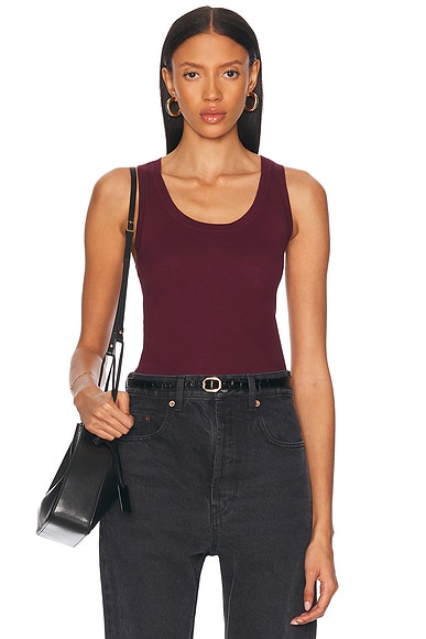 Saint Laurent Tank Top in Bordeaux
