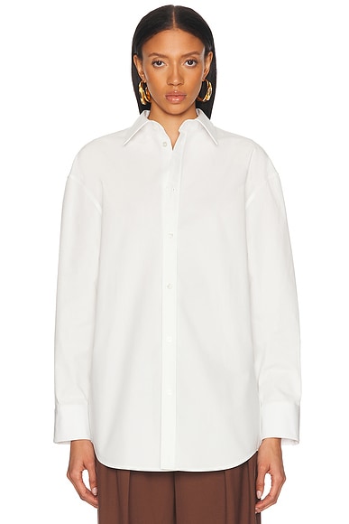 Saint Laurent Button Up Top in Craie