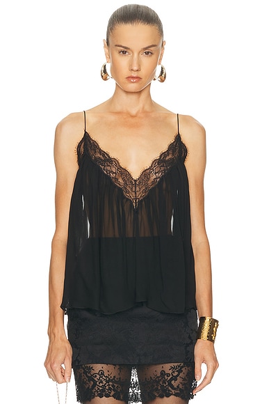 Saint Laurent Camisole Top in Noir